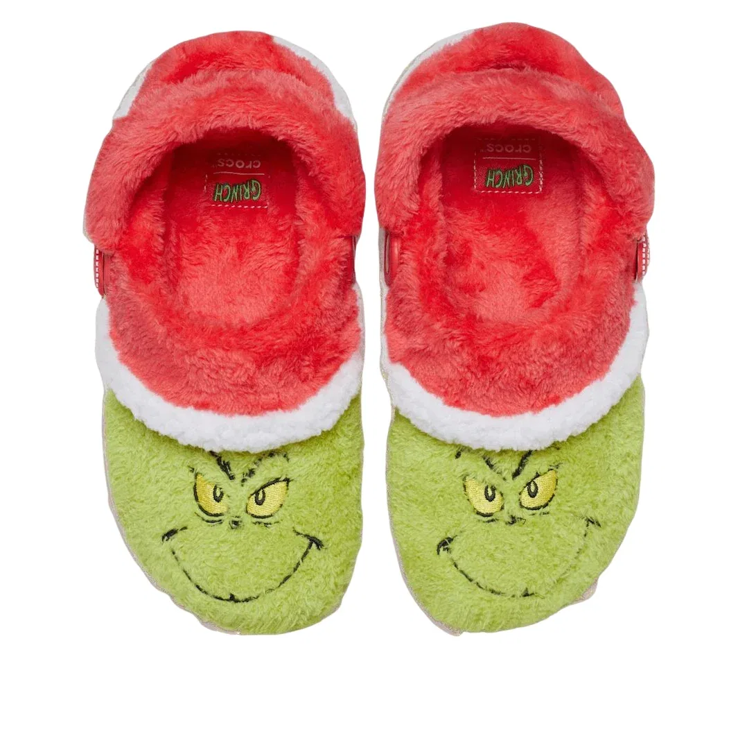 Детские сандалии низкие The Grinch Classic Lined Clog 'Multi-Color' Crocs, разноцветный — фото 4