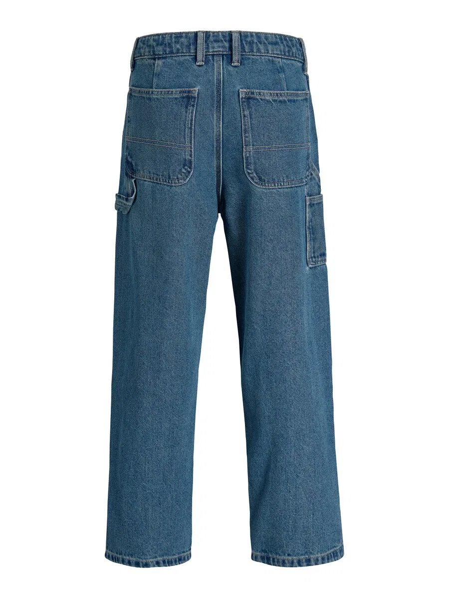 Джинсы Jack & Jones Junior Baggy Jeans 'JJIALEX JJCARPENTER' синего цвета — фото 2