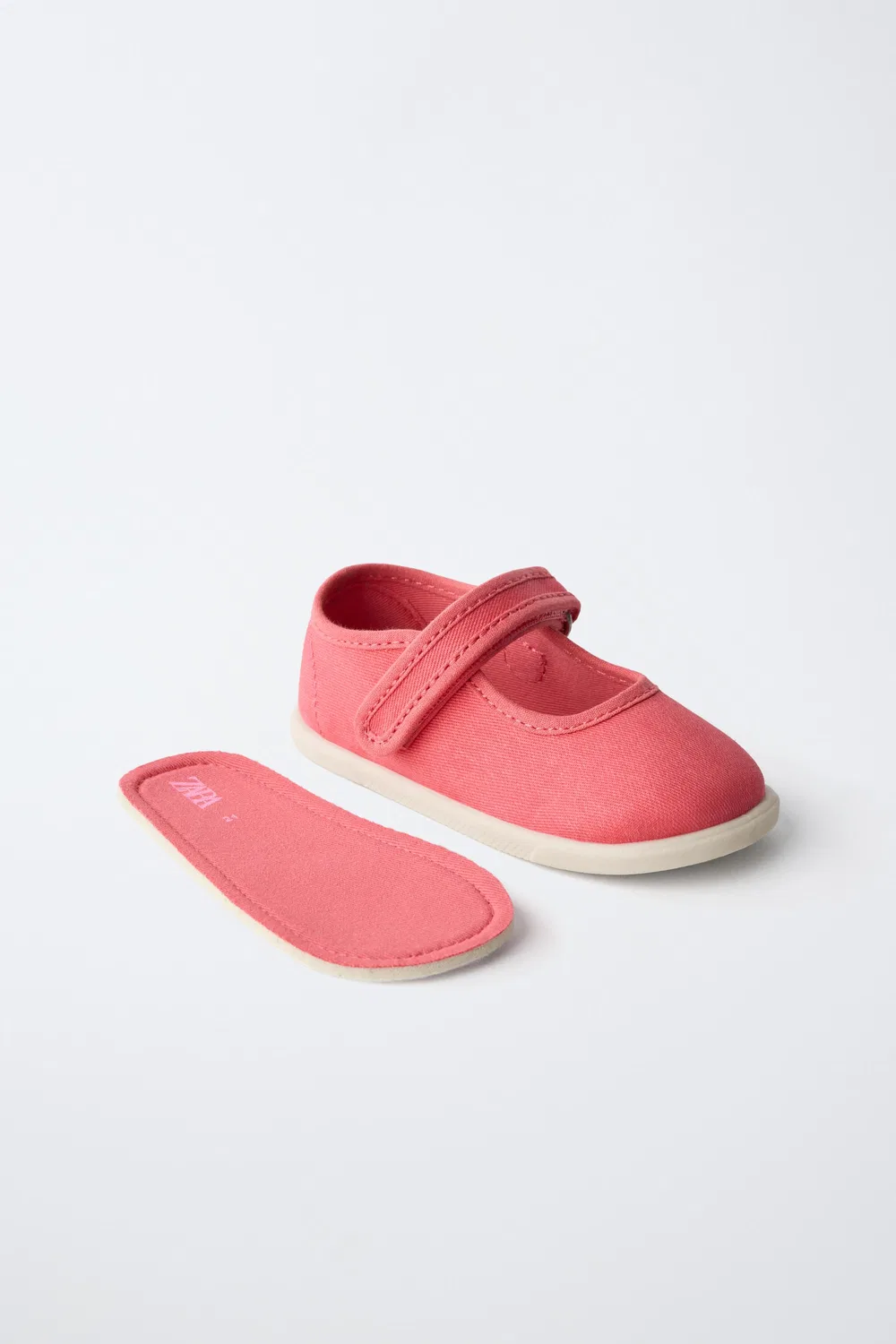 Хлопковые босоножки Мэри Джейн ZARA, Fuchsia — фото 4