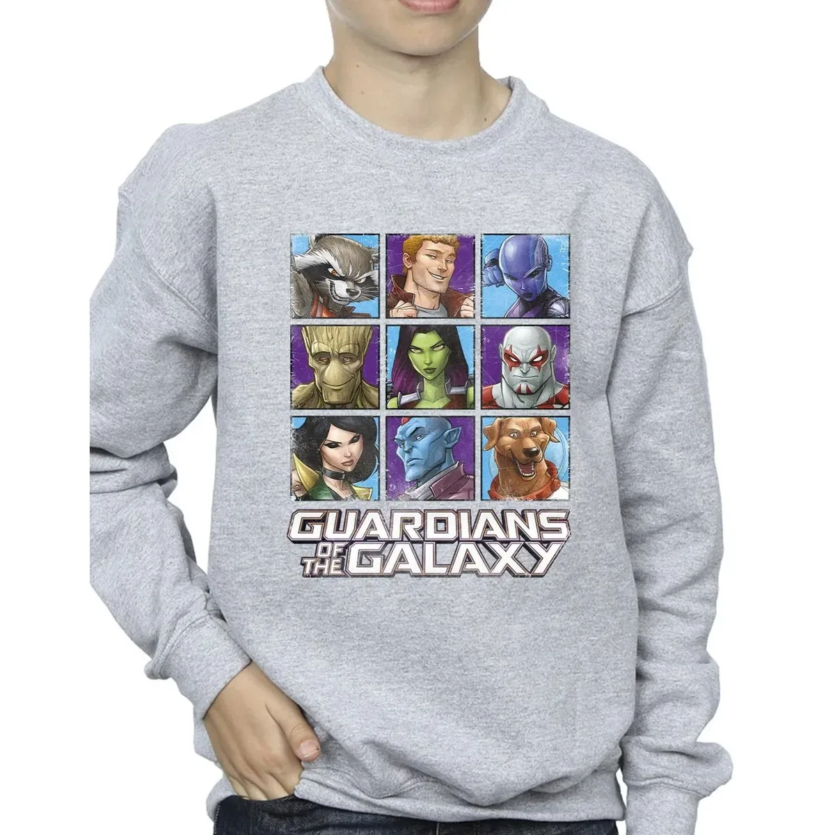 Свитшот с принтом Character Squares Guardians Of The Galaxy, Grey — фото 3