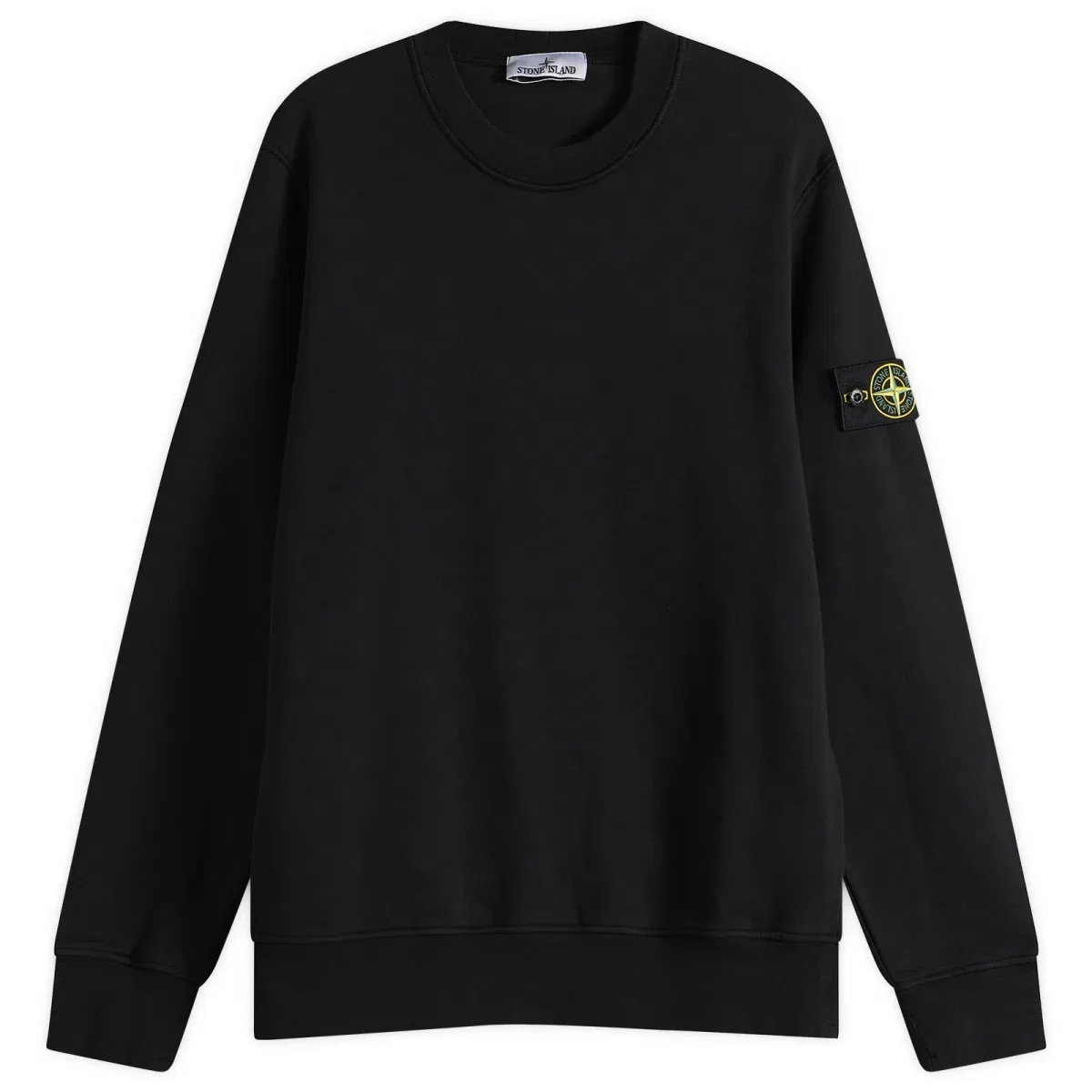 Свитшот из органического хлопка с отстегивающимся бейджем Stone Island, Black
