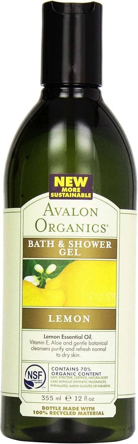 Гель для душа и ванны Lemon, Avalon Organics, 355 мл