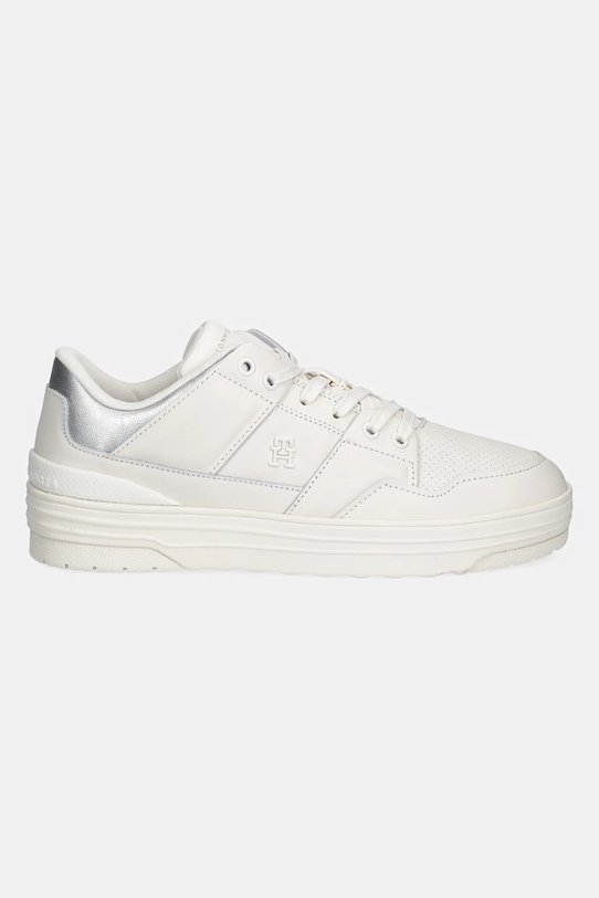 Кожаные кроссовки Feminine Basket Sneaker Tommy Hilfiger, бежевый — фото 2