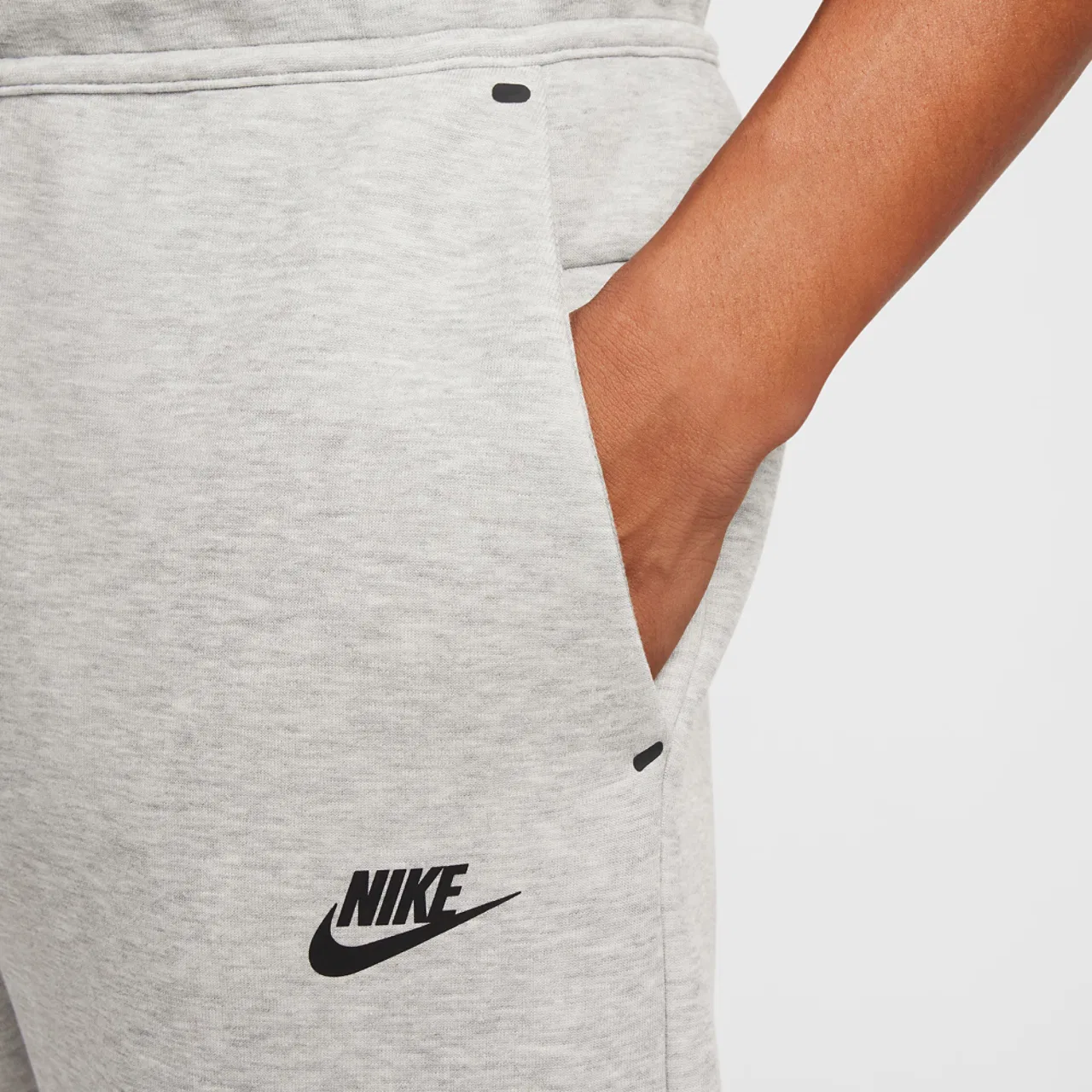 Мужские брюки Tech Fleece Nike, цвет Dark Grey Heather/Black — фото 4