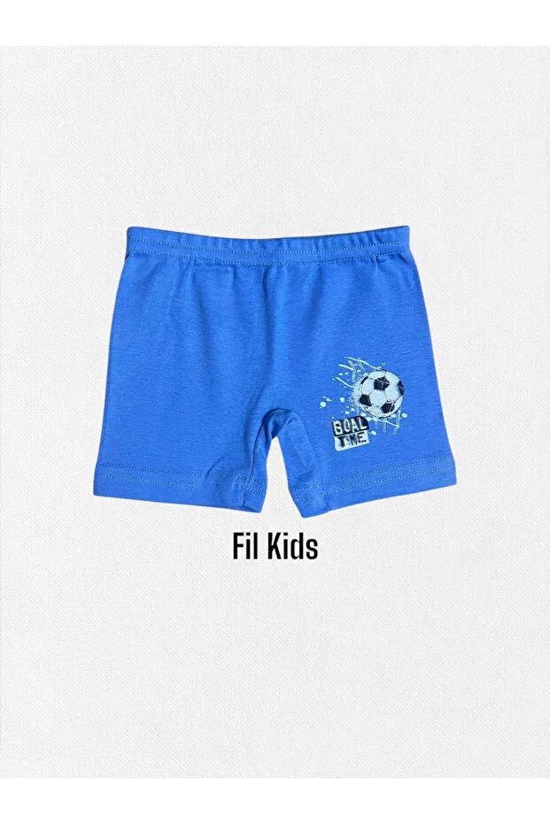 Детский комплект боксеров для мальчиков хлопковый Football Pattern Elmas Kids, Blue — фото 3