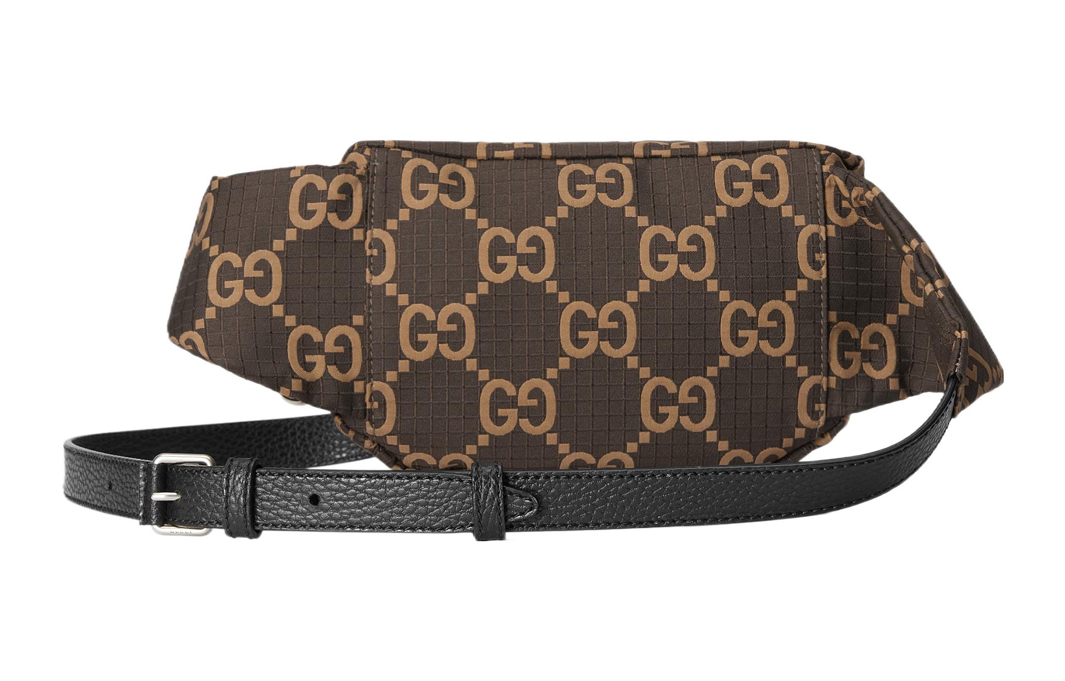 GUCCI Сумка-пояс из переработанного полиэстера Tubas мужская Ebony & Beige — фото 4