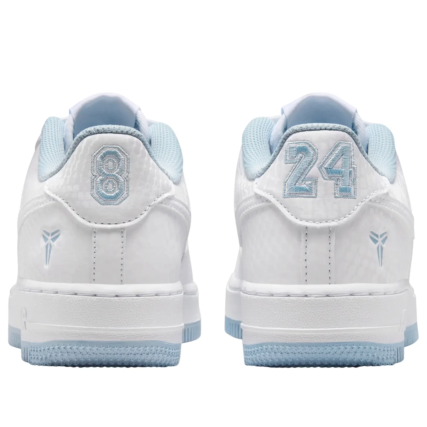 Детские кроссовки с текстильным верхом Kobe Air Force 1 Low 'White Armory Blue' Nike, White/Armory Blue — фото 3