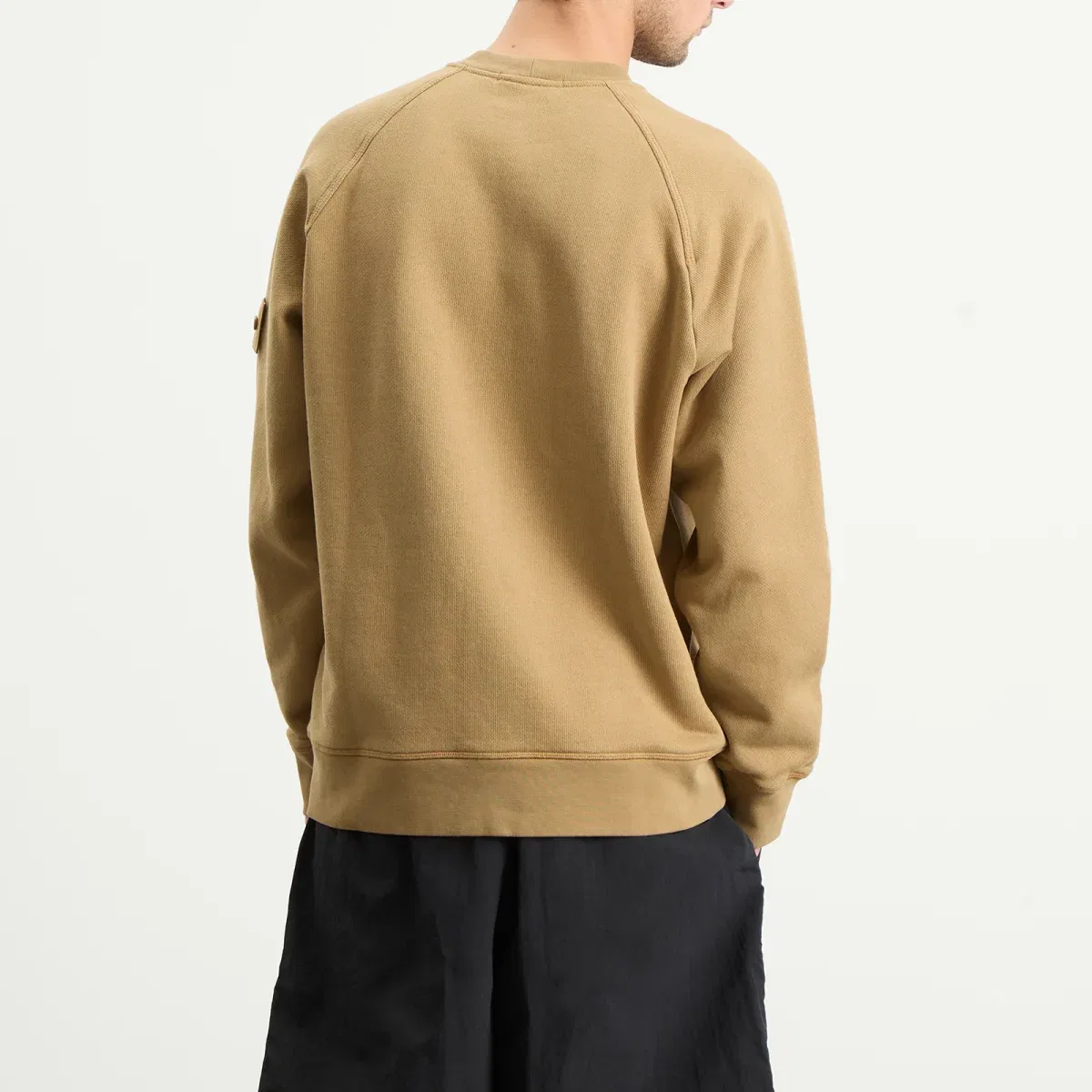 Свитшот с круглым вырезом из плотного футера Ghost Heavy Fleece Stone Island, Dark Beige — фото 3