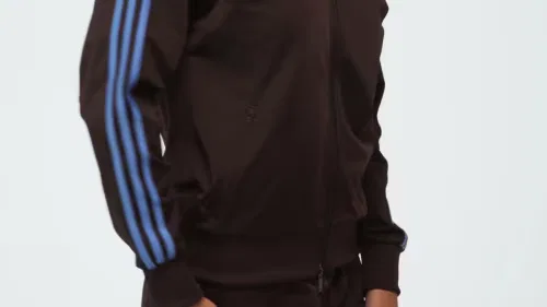 Женская олимпийка свободного кроя Firebird Track Top Loose Adidas Originals, кофейный/blue fusion — фото 2