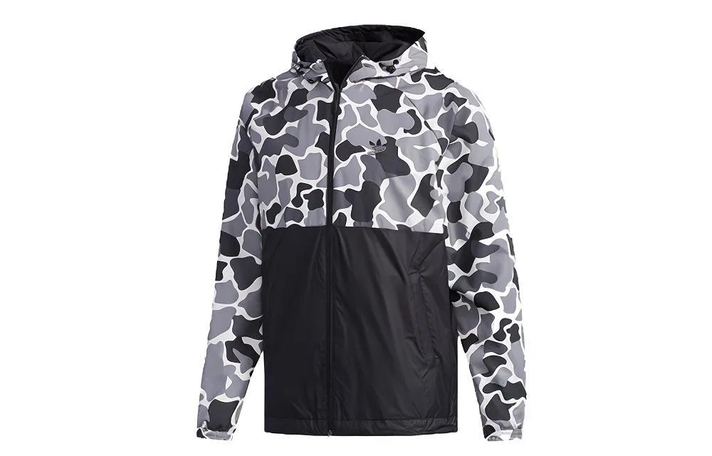 Мужская куртка с графическим принтом двусторонняя Adidas Originals, Black