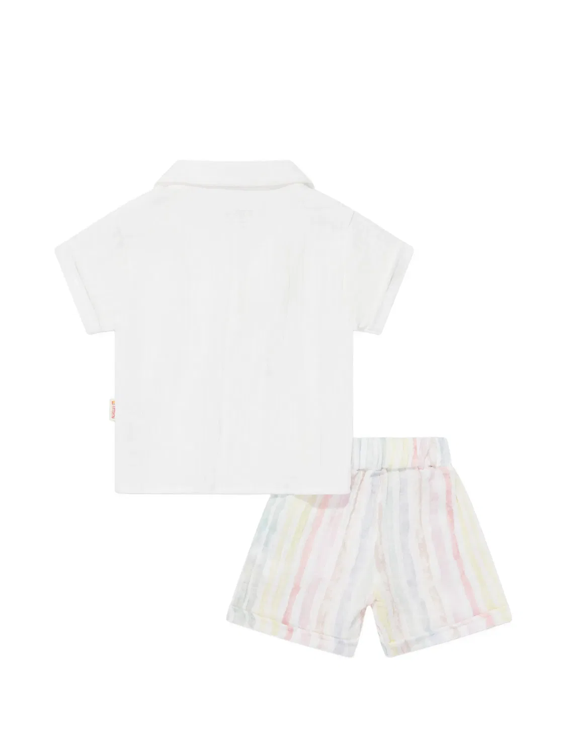 Комплект из топа и шортов в полоску Tiffany Kids, белый — фото 2