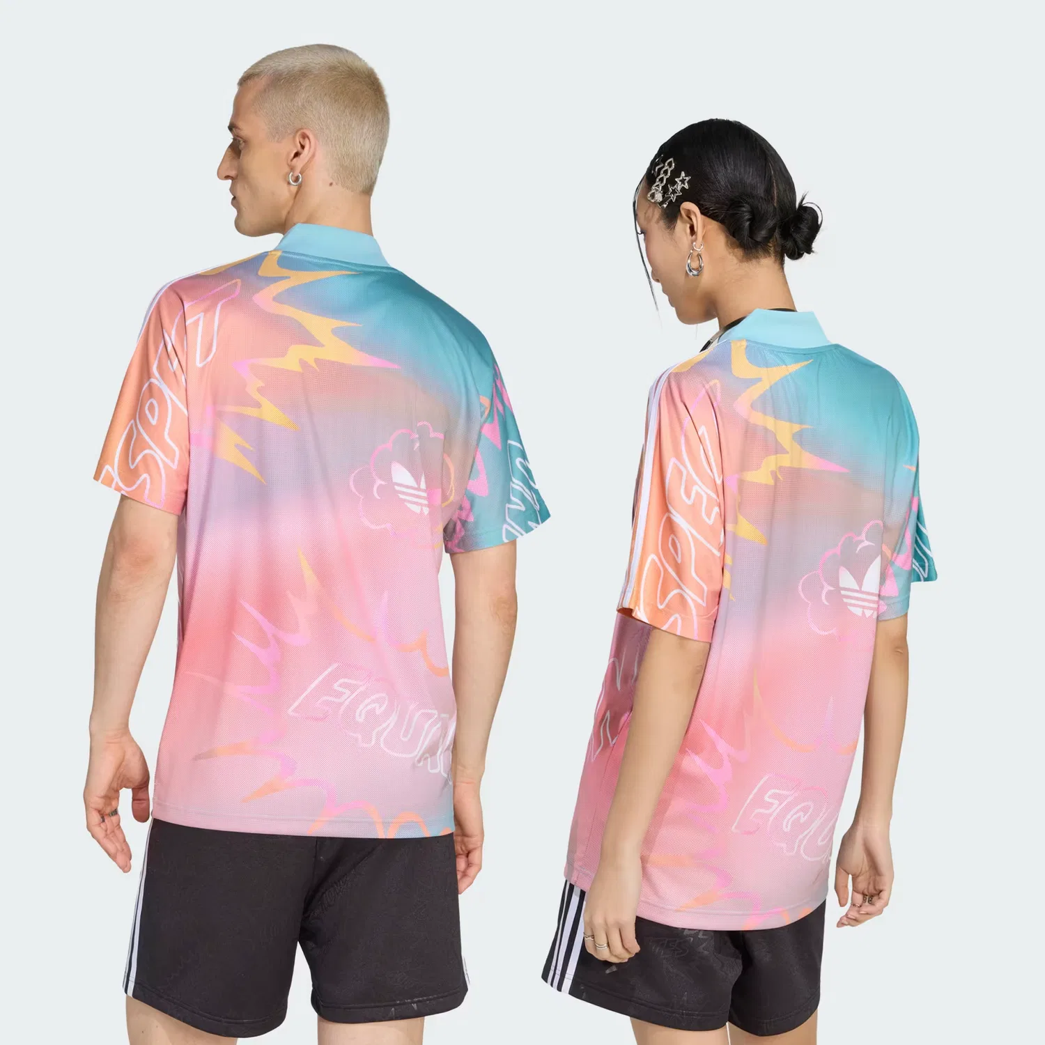 Футбольная футболка с принтом по всей поверхности Love Unites AOP Adidas Originals, радужный — фото 3