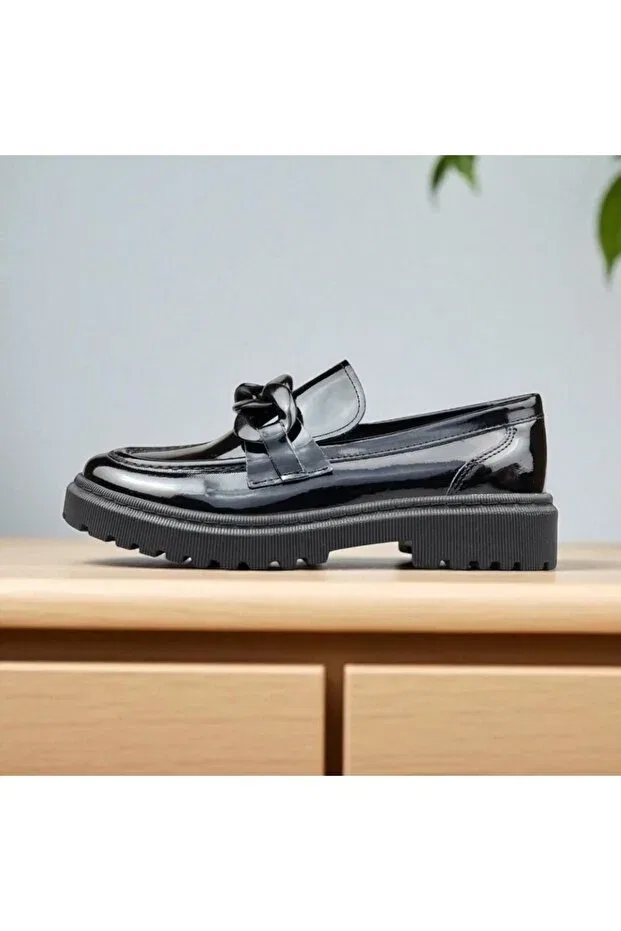 Детские туфли для девочек классические Jojo Kids, Black Patent Leather 2 — фото 2