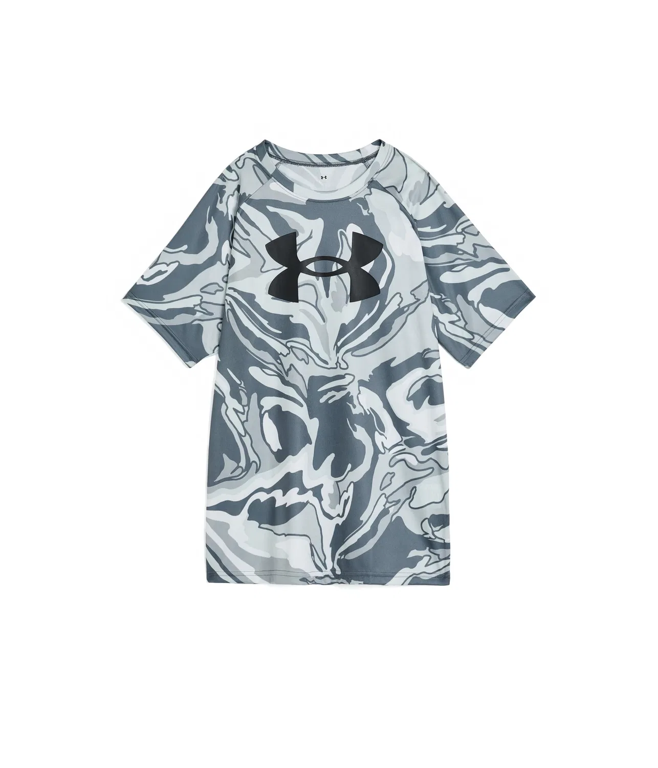 Футболка с коротким рукавом и большим логотипом Tech (для детей постарше) Under Armour Kids, Mod Gray/Black
