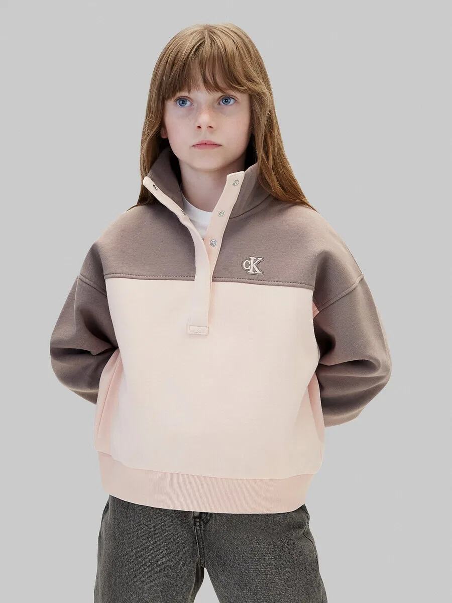 Толстовка Calvin Klein Jeans Regular телесного цвета — фото 2