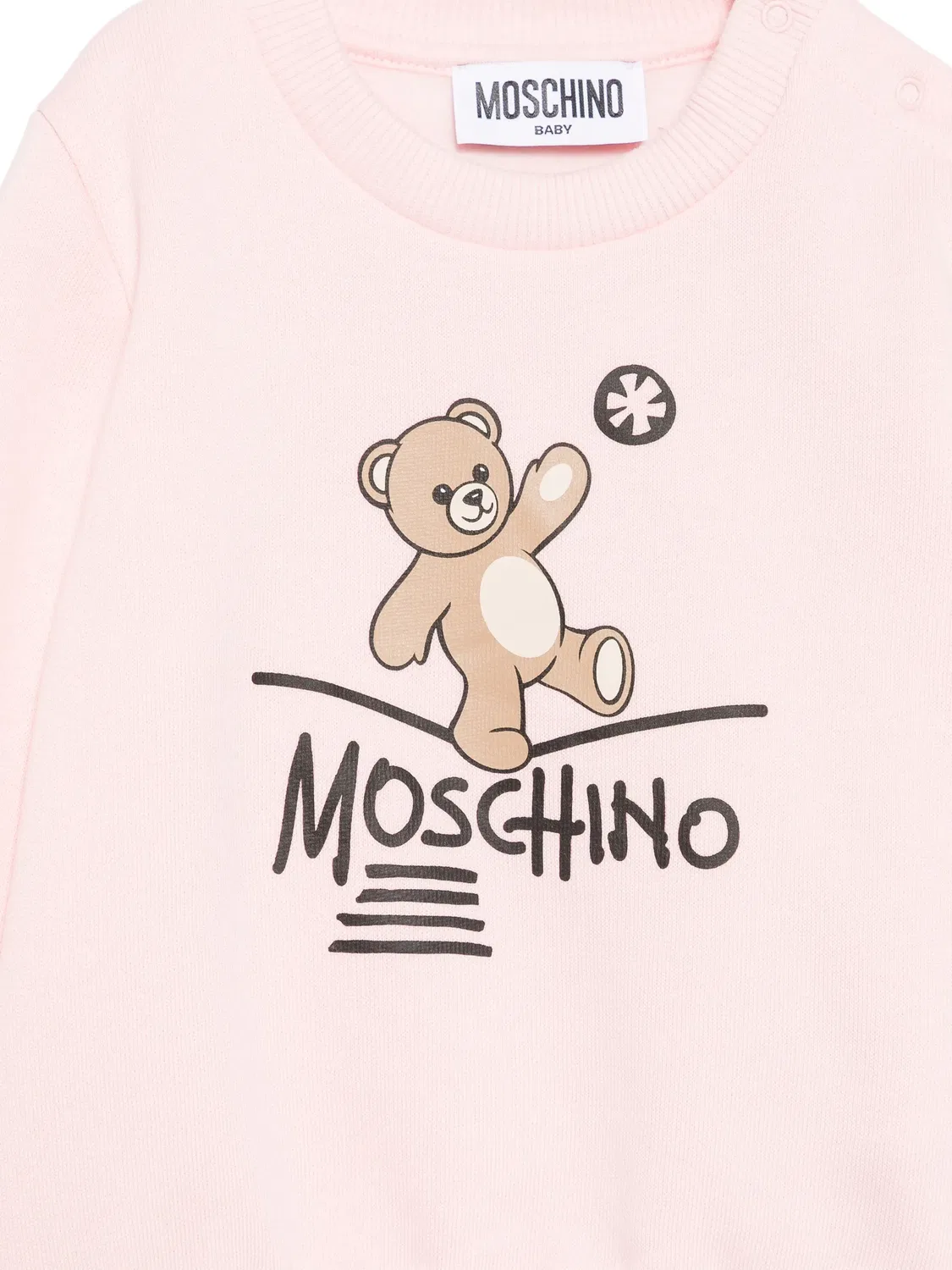 Moschino Свитшот с мишкой розовый — фото 2