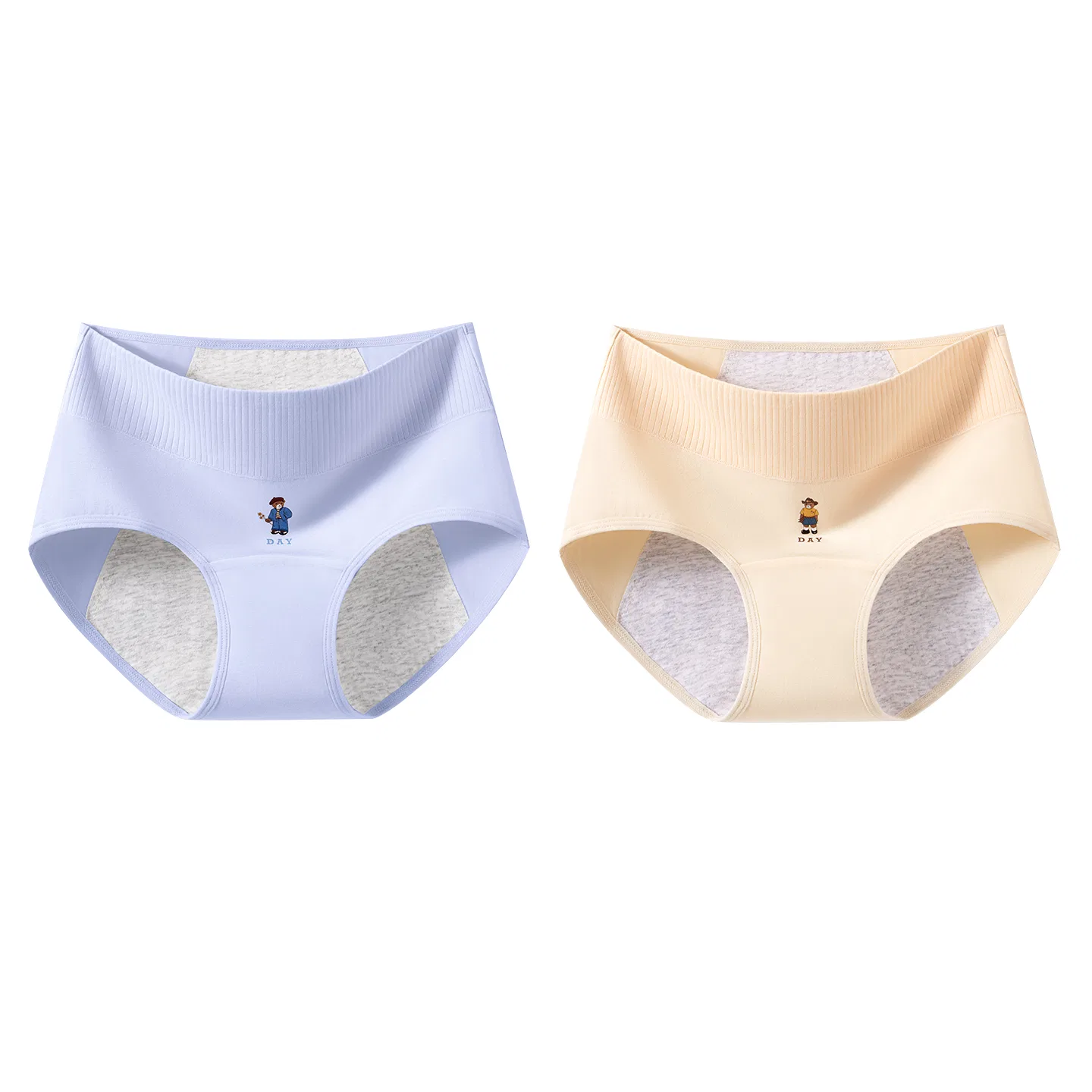 Детские трусы для девочек хлопковые с удлиненной формой Red bean, Light Blue