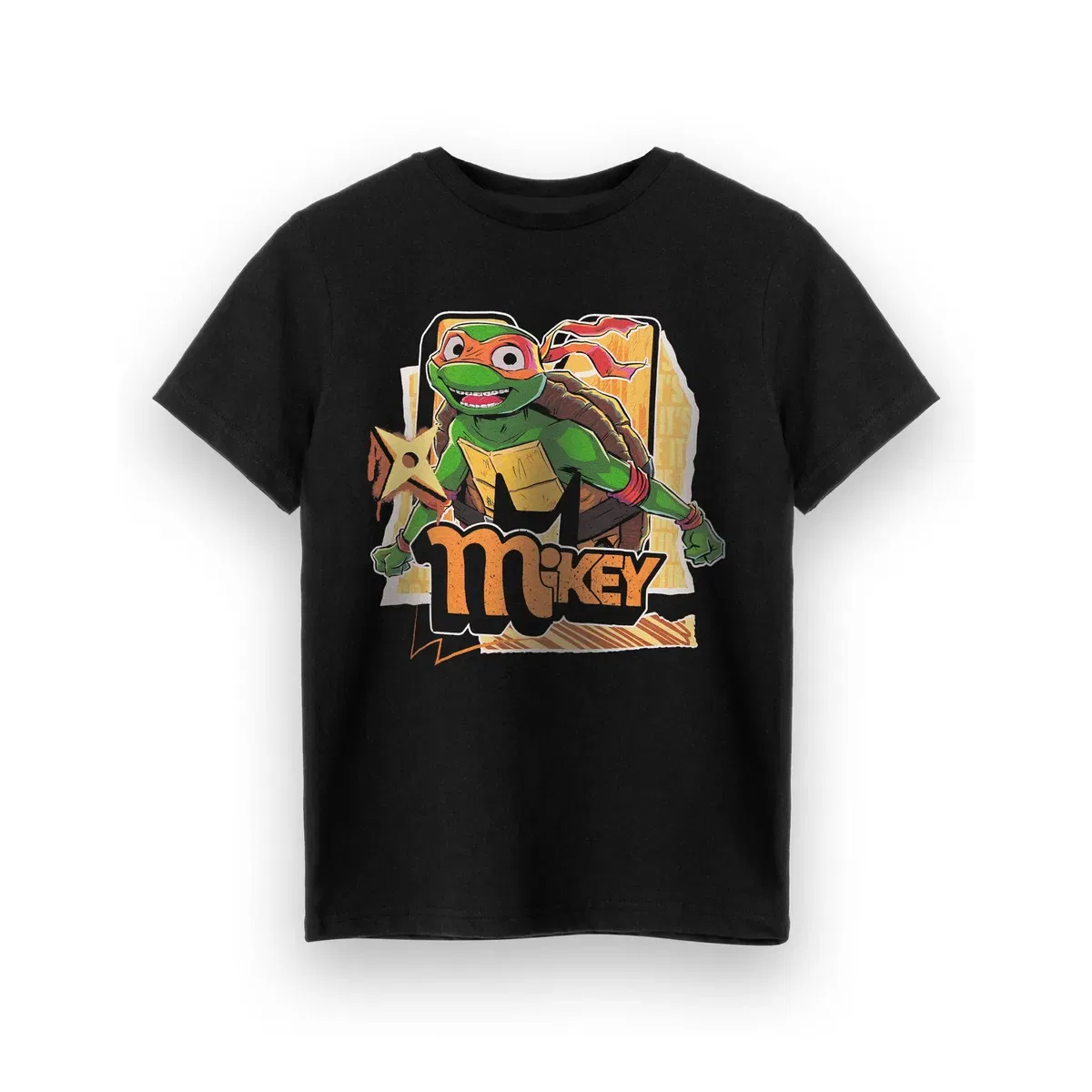 Детская футболка с коротким рукавом Mikey Teenage Mutant Ninja Turtles, Black