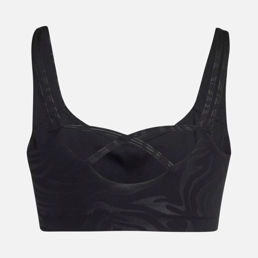 Спортивный бюстгальтер с принтом All Me Essentials Light Support adidas, Черный — фото 4