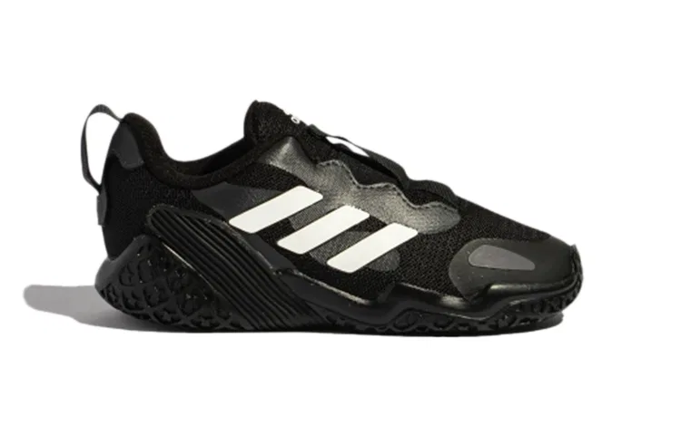 Детские кроссовки для малышей с дышащим верхом 4Uture Breathable Low top Toddler Shoes Adidas, Black — фото 3