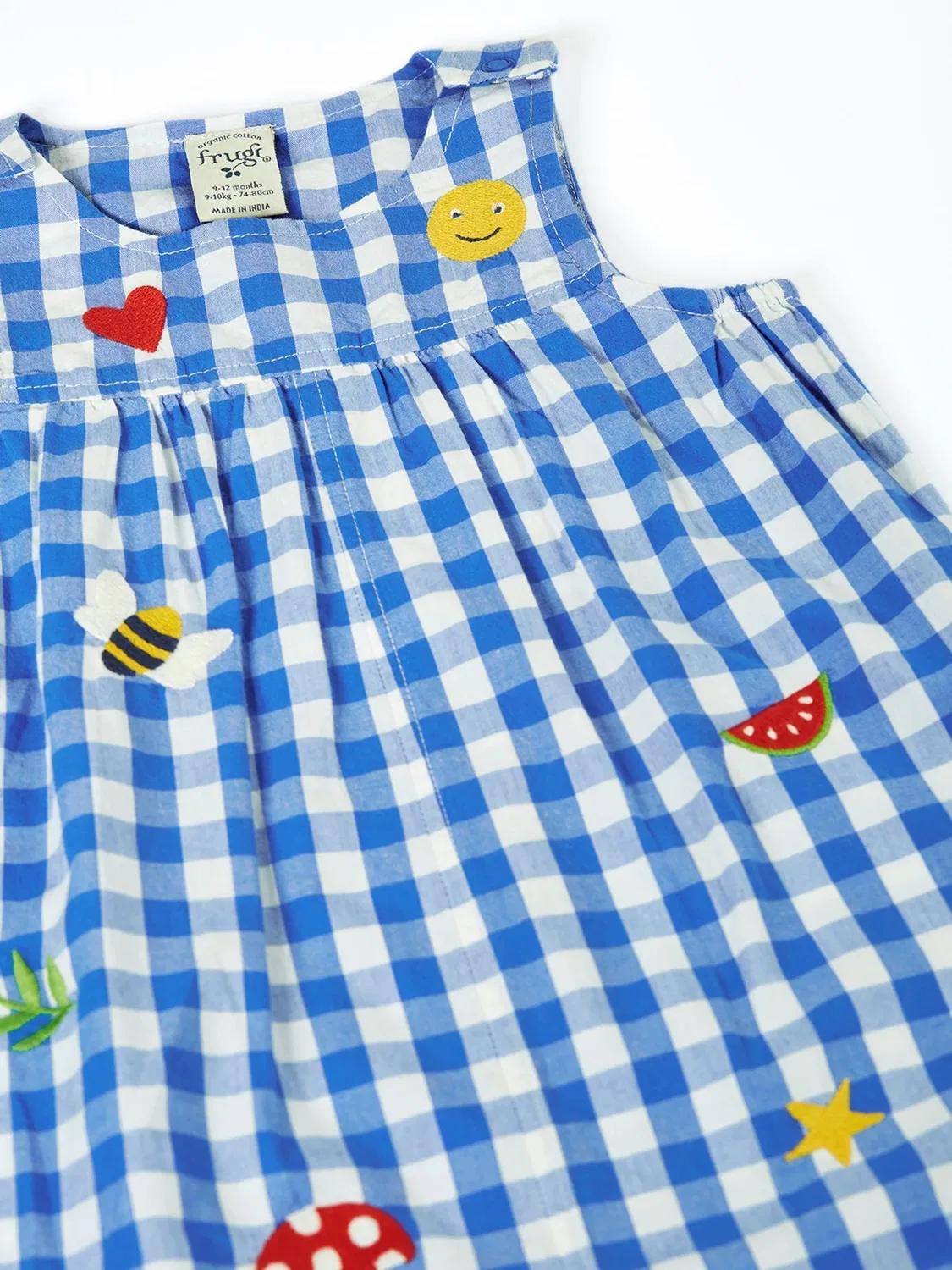 Комбинезон-ползунки без рукавов Frugi, синий — фото 2