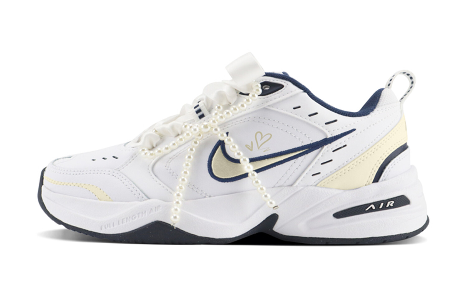 

Кроссовки Nike Air Monarch 4 Chunky Sneakers Unisex Low-top White/beige, цвет Champagne