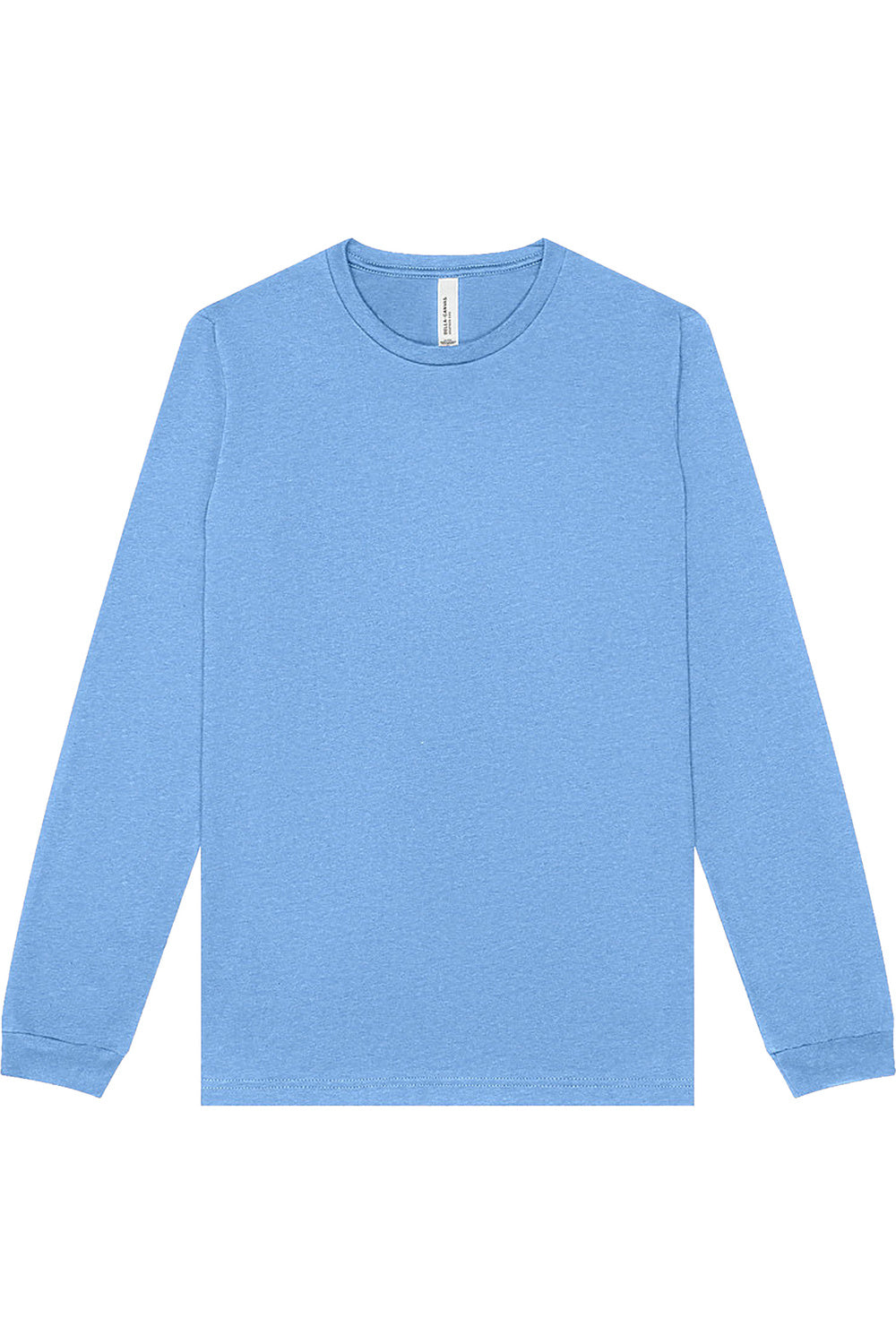 

Футболка с длинным рукавом BELLA + CANVAS Heather CVC, цвет heather carolina blue