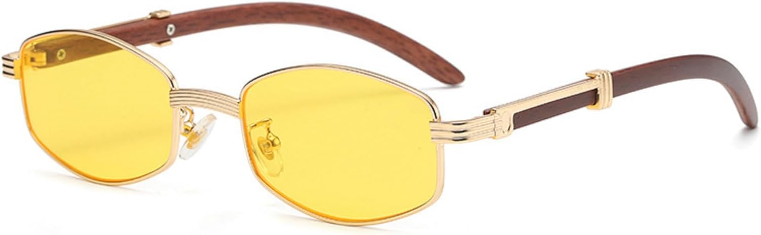 

Солнцезащитные очки Polygon 2024 для женщин, модные и популярные мужские очки в деревянной оправе, солнцезащитные очки для женщин и мужчин для летних путешествий mincl, Yellow