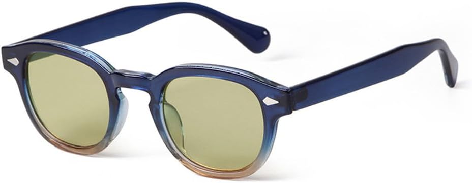 

Солнцезащитные очки с градиентным синим покрытием и круглыми заклепками UV400 для женщин и мужчин, для занятий спортом на открытом воздухе и верховой езды UYPTK, C23 Blue Tea Green