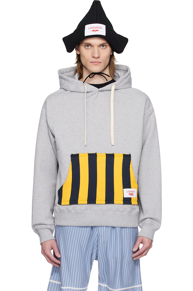 

Худи с нашивками на ушах Charles Jeffrey Loverboy, серый