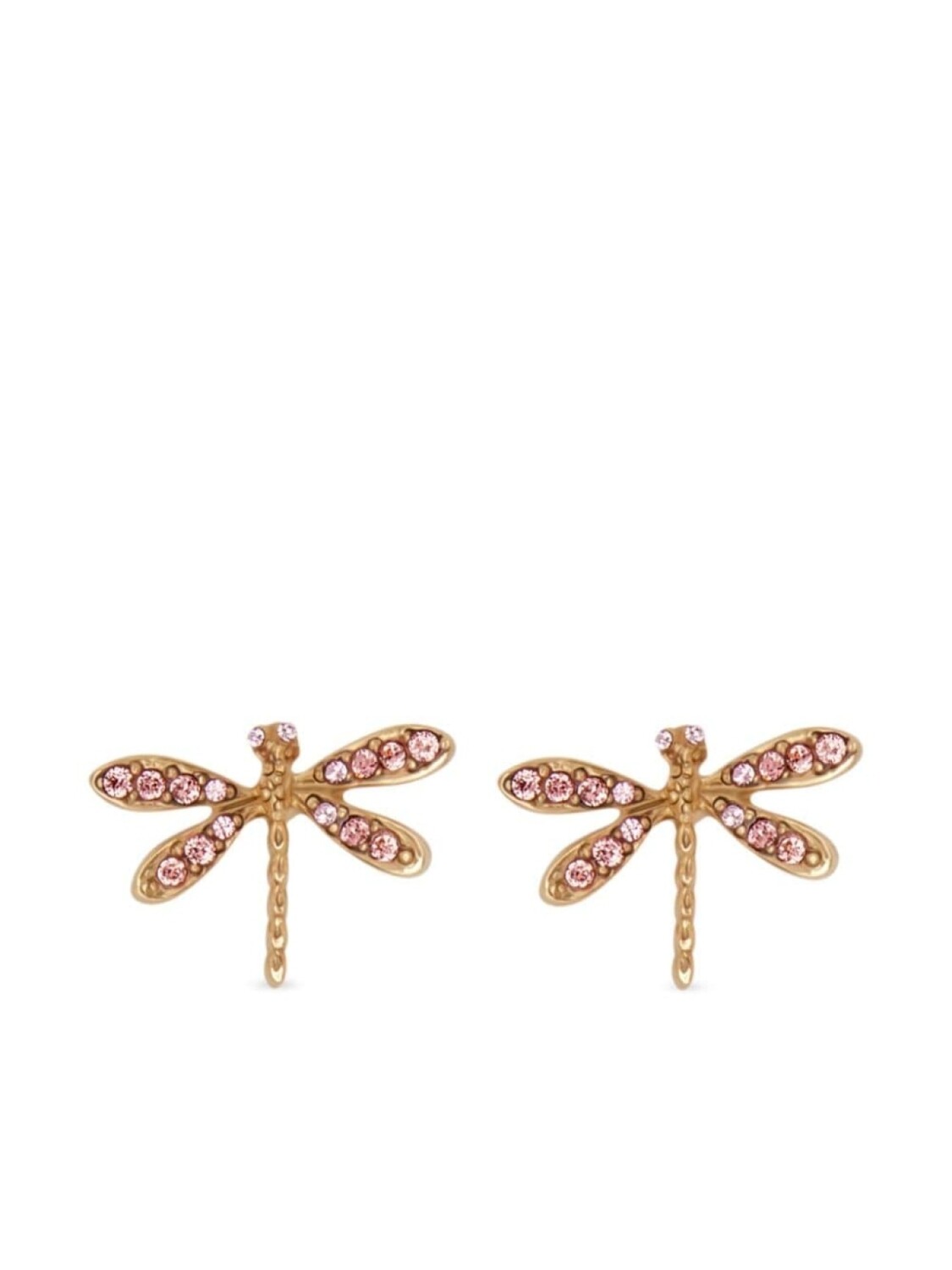 

Серьги с кристаллами в виде стрекозы Oscar de la Renta, розовый