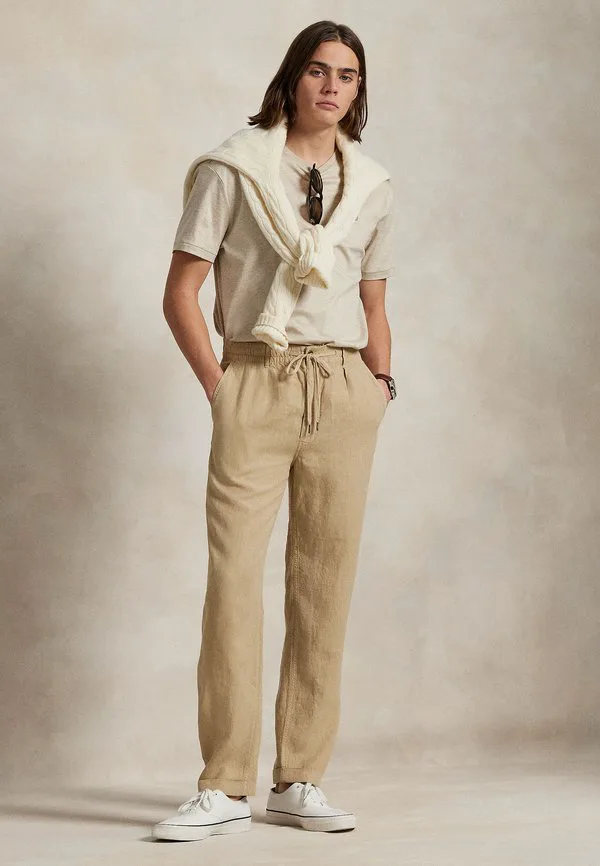 Облегающая футболка из мягкого хлопка, базовая футболка. Polo Ralph Lauren, Expedition Dune — фото 2