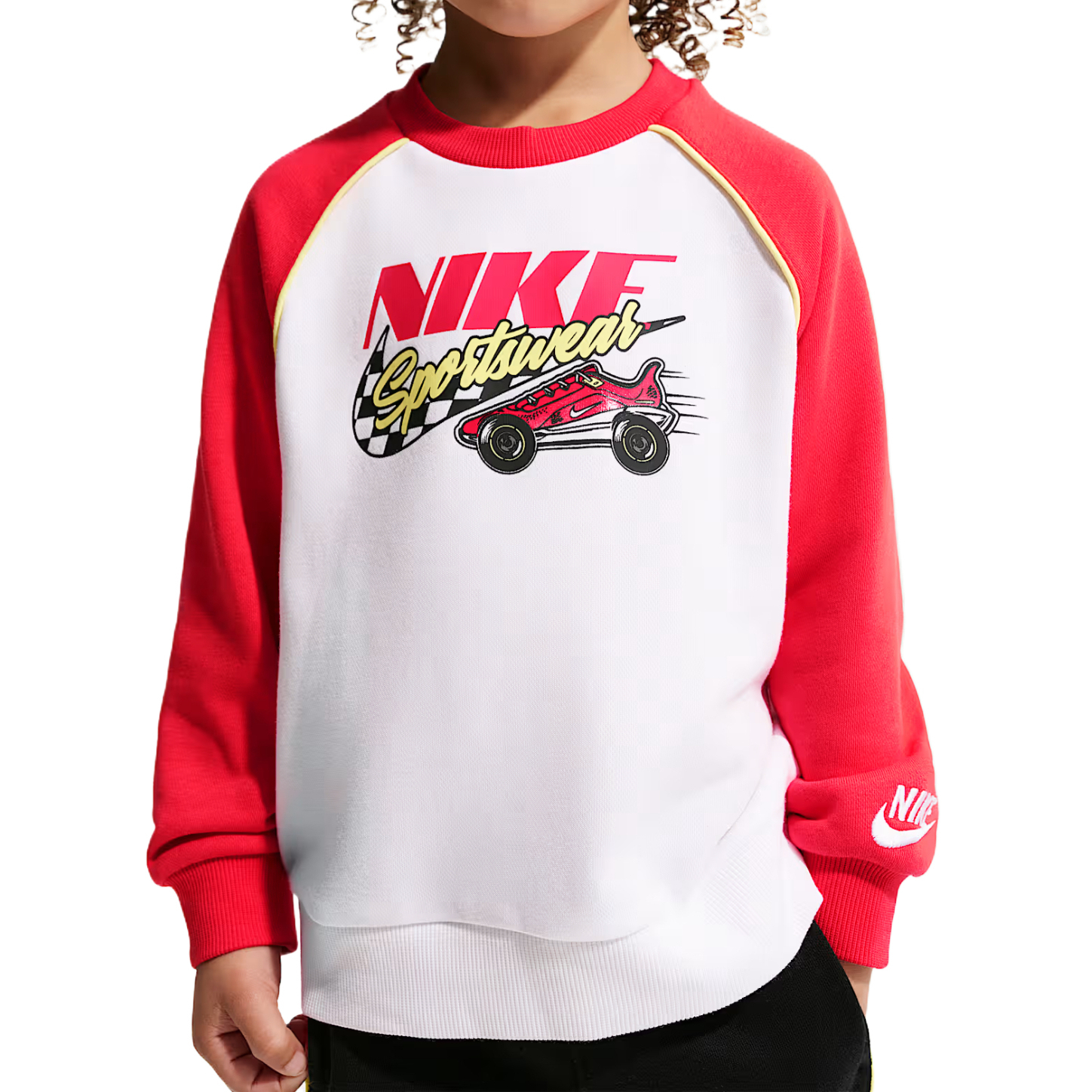 

Детский свитшот с круглым вырезом Moderate Nike, белый/красный/желтый/черный