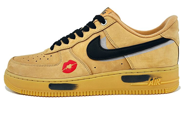 Кастомизированные кроссовки Nike Air Force 1 Unisex, коричневый