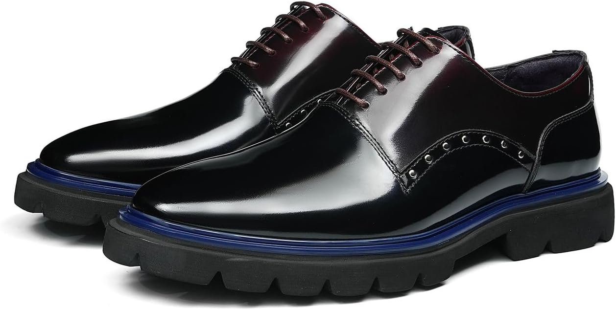 

Мужские туфли-оксфорды Santimon из кожи верхнего слоя, формальные, ручной работы, с закрытой шнуровкой, черный