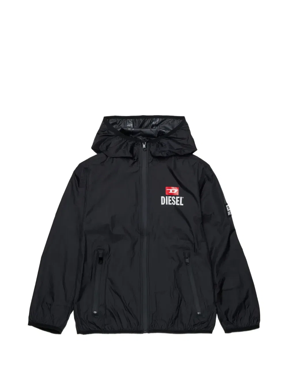 Куртка с капюшоном Diesel Kids, черный