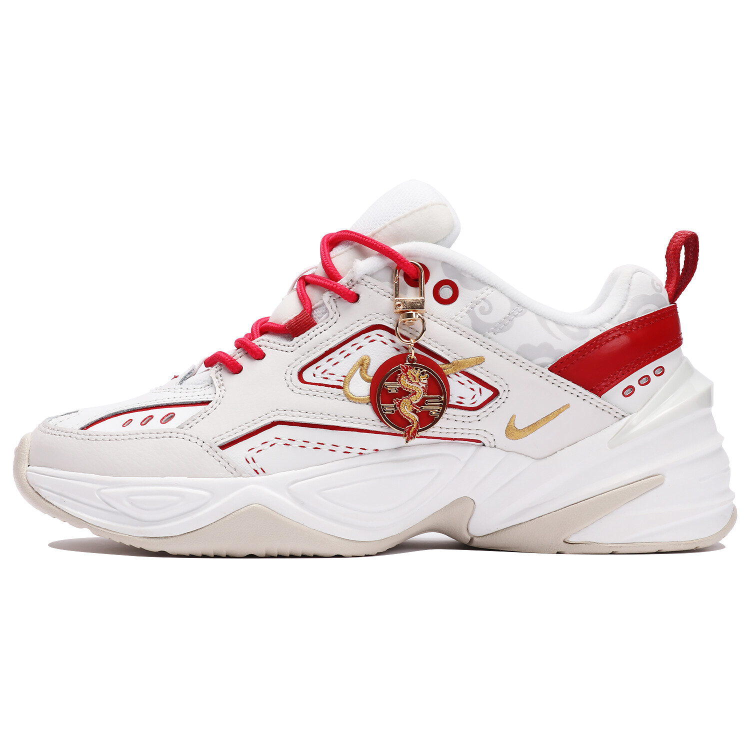 

Женские массивные кроссовки Nike M2K, White/Red