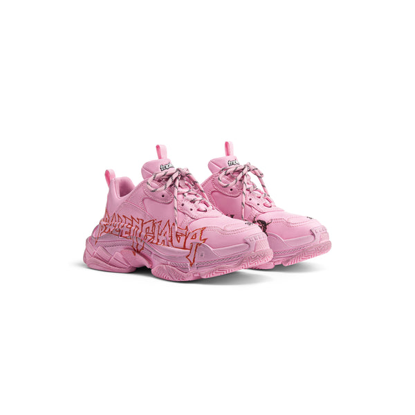 Кроссовки triple s diy metal 'pink black red' Balenciaga, розовый — фото 2