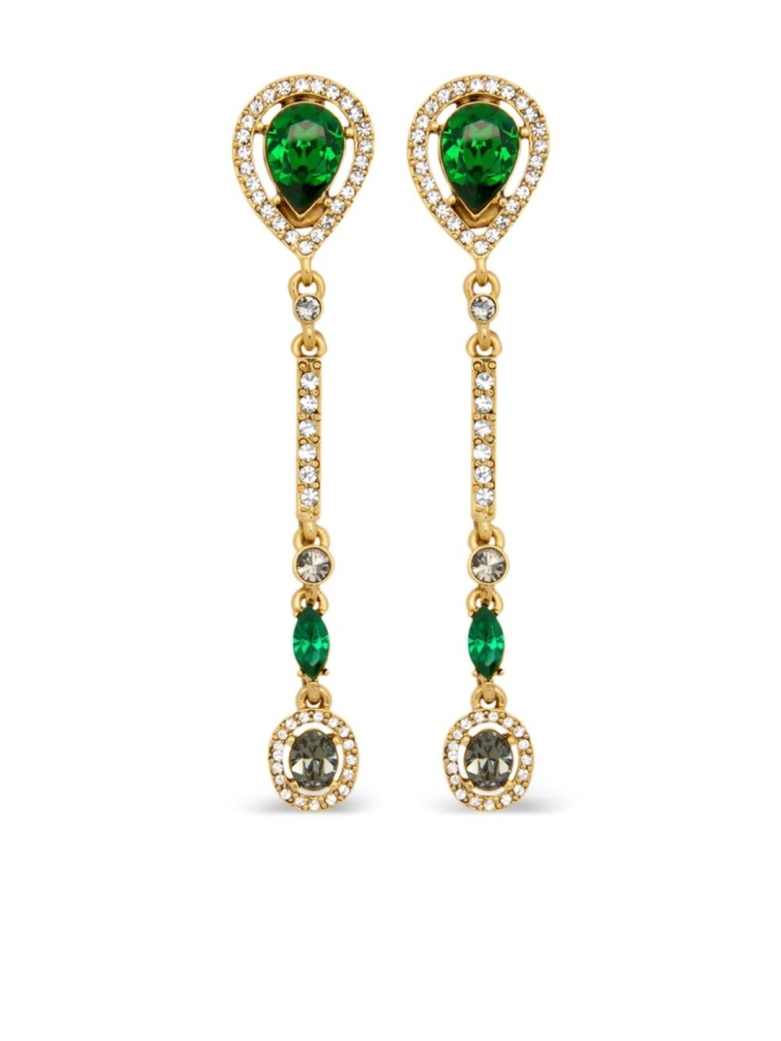 

Серьги-клипсы Teardrop Strand Oscar de la Renta, золотой