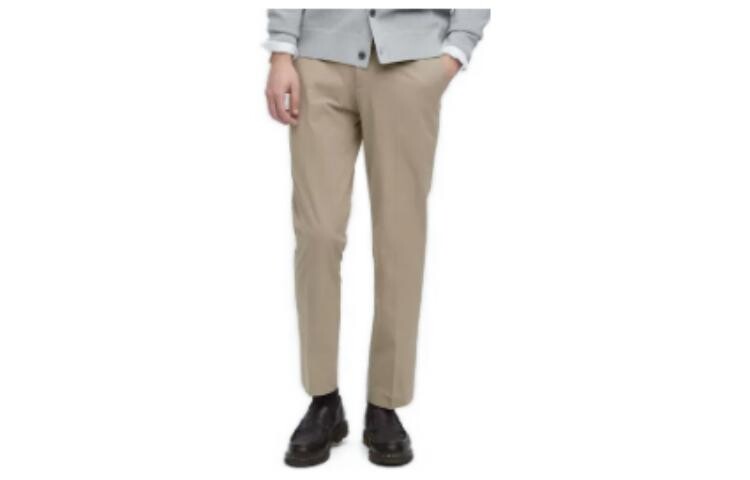 

Повседневные брюки мужские темно-бежевые Uniqlo, темно-бежевый
