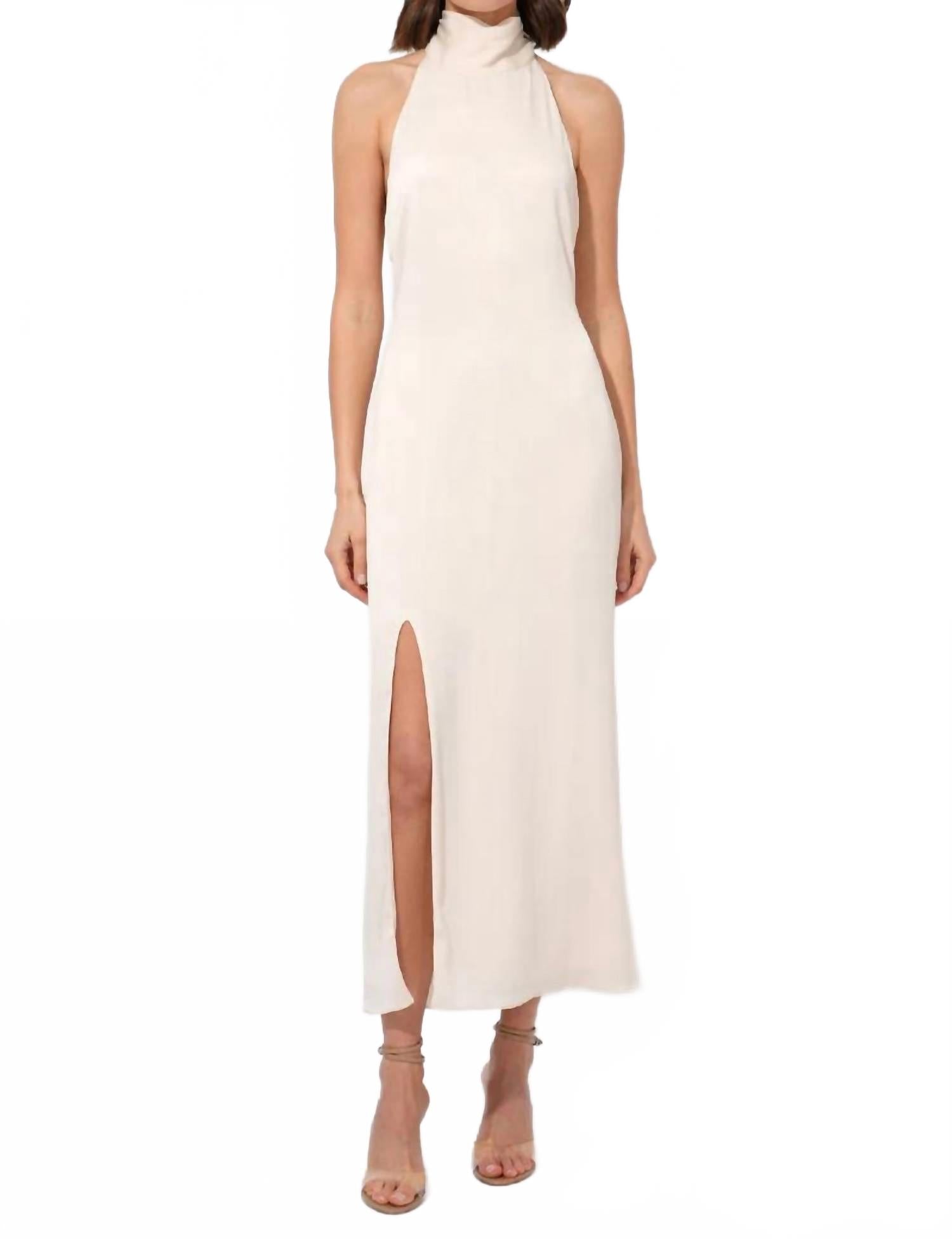 

Алайз Халтер макси платье в экрю Adelyn rae, Ecru