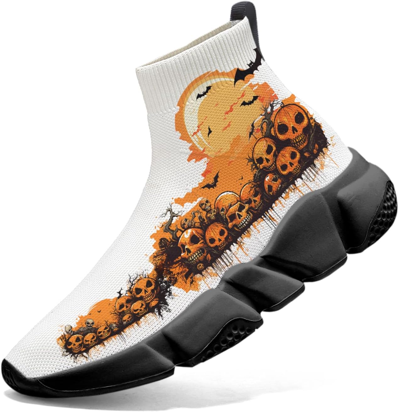 

Кроссовки Hetios для мужчин слипоны - Хэллоуин, вязаные, дышащие, спортивные, для тренажерного зала, повседневные, легкие, теннисные, Halloween Special Edition 16