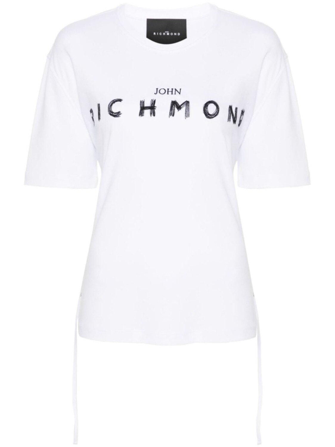 

John Richmond футболка с вышитым логотипом, белый