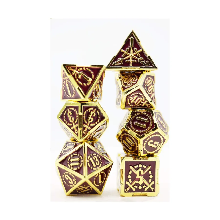 

Набор полигональных мечей — Королевский аметист (7), Dice Sets - Metal (Foam Brain Games)