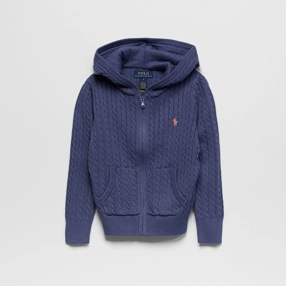 Детская хлопковая толстовка на молнии Mini Cable от Polo Ralph Lauren Children
