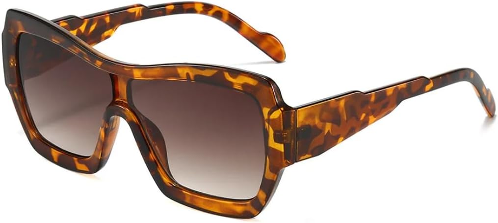 

Роскошные ретро-солнцезащитные очки в крупной оправе с цветовыми блоками, градиентными линзами и леопардовым принтом, а также мужские солнцезащитные очки с защитой от УФ-излучения UV400 SZVVBKK, Leopard Brown