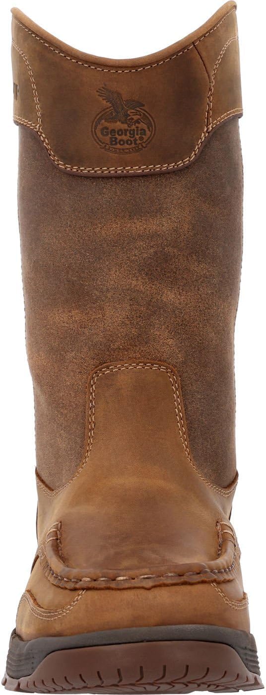 Ботинки Georgia Boot Athens SuperLyte Alloy Toe Waterproof Wellington Pull-On, коричневый — фото 3