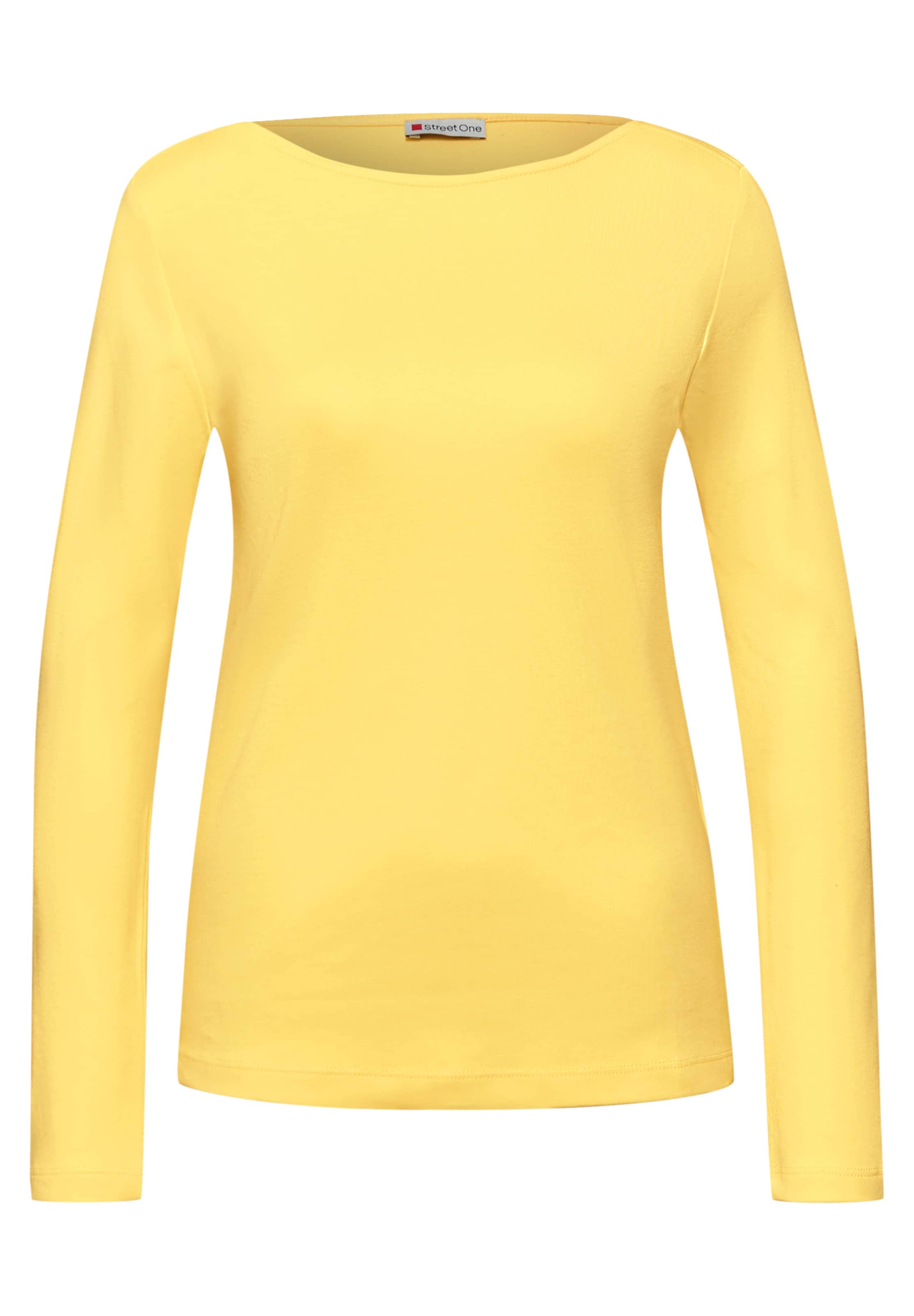 

STREET ONE Лонгслив в светло-желтом цвете