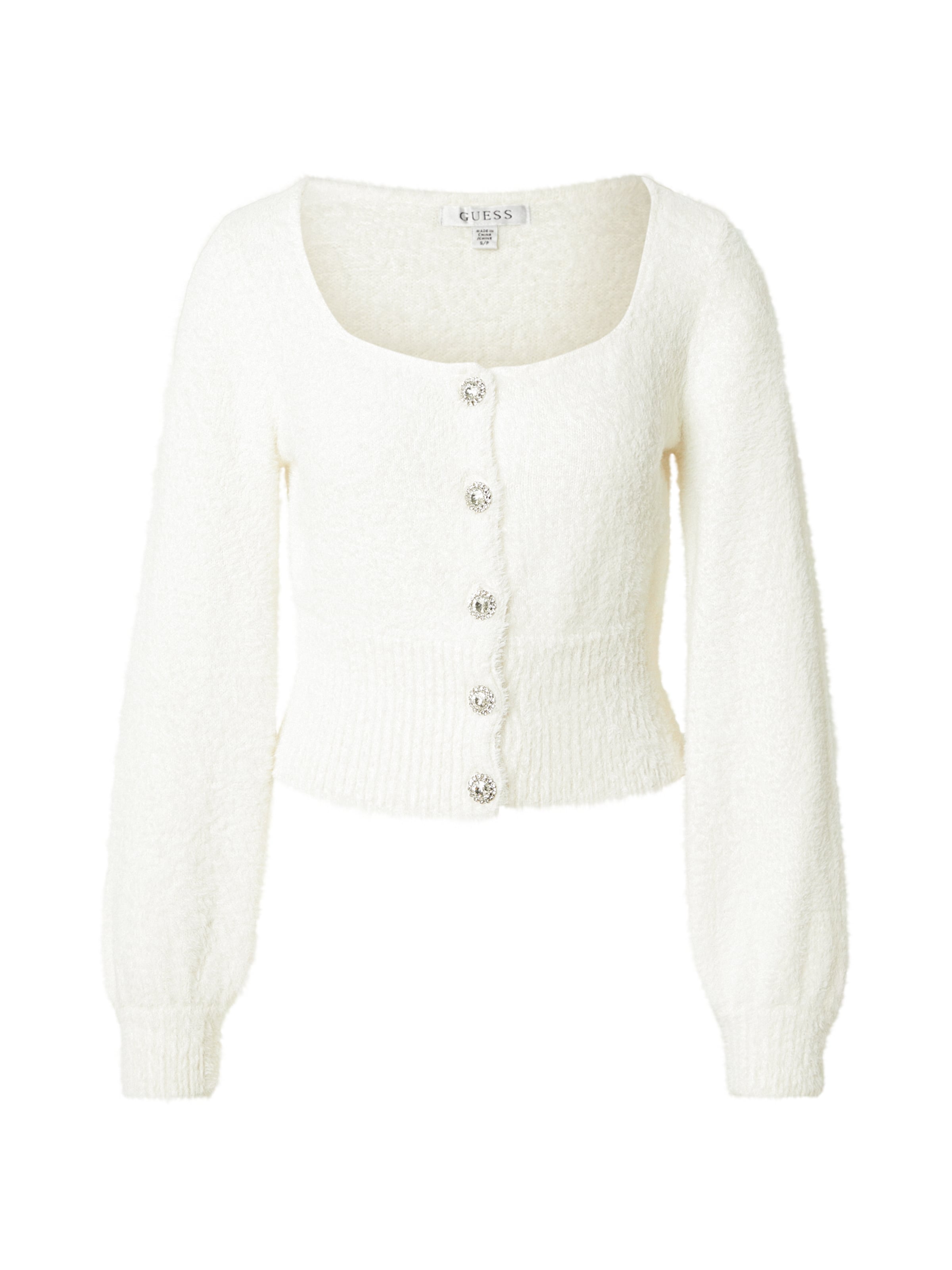 

GUESS Кардиган 'MYKO' вязаный белый