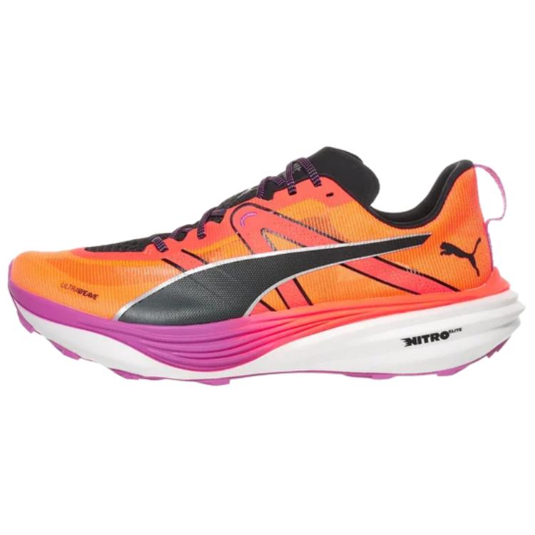 

PUMA Кроссовки для бега по пересеченной местности Deviate NITRO Elite с низким верхом, устойчивые к скольжению, мужские, оранжево-черные